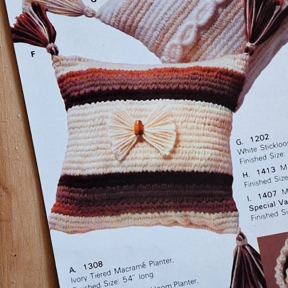 Vintage Artcraft Concepts Brownstones Stickloom Pillow Kit 14"x14" NISP 80s - Picture 1 of 4